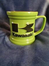 Vintage Kawasaki Coffee Mug 14 Ounces Lime GREEN AND BLACK picture