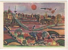 1966 City of the future. Drawings by Soviet children Cosmos Old RUSSIAN postcard picture