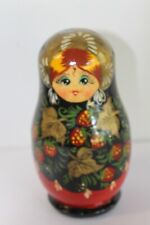 Vintage Set of 5 Wooden Nesting Dolls Stacking Russian Dolls picture