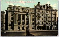 VINTAGE POSTCARD THE AETNA FIRE & LIFE INSURANCE BUILDINGS HARTFORD CONNECTICUT picture