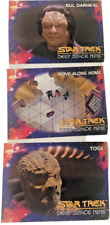 Star Trek DS9 3 Trading Cards Tosk Move Along Home Gul Darhe'el  Excellent 21H22 picture