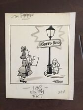 Rare, Original Cartoon Drawing by John Stees (1910-1982)  Boffo Blvd. picture