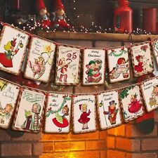 Haimimall Vintage Style Christmas Banner Decorations Traditional Vintage Vict... picture