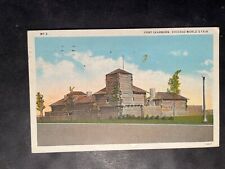Vintage Postcard 1933 Chicago Worlds Fair Fort Dearborn Century Progress picture