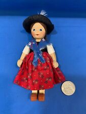Erzgebirge Wooden Doll Lotte Sievers Hahn Germany Vintage Bavarian Trachten picture