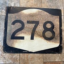 1960s New York State Highway 278 Sign Heavy Gauge DOT Retired 30”x24” picture