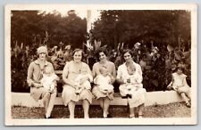 RPPC Ladies their Babies Mama's Little Girl c1920s Mothers Day Postcard G22 picture