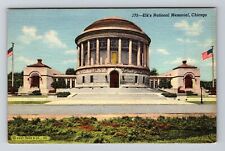 Chicago IL-Illinois, Elk's National Memorial, Vintage Postcard picture