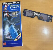 Disney MGM Studios Guidemap 2000 Brochure & Osborne Family spectacle 3D glasses picture