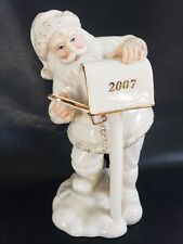 Lenox 2007 Santa Figurine Last Minute Lists Collectible At The Mailbox 6.5