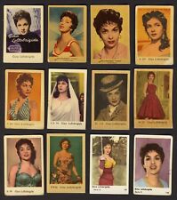 Gina Lollobrigida Dutch Gum 1950s 12 different cards G-VG picture