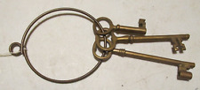 antique set of 3 skelton keys with ring 1-3