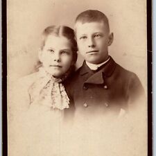 c1880s La Crosse, Wis. Look-alike Siblings Brother Sister Cabinet Card Photo B10 picture