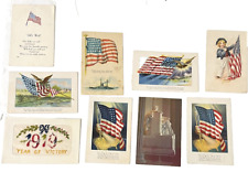 Patriotic Postcard LOT Antique Flags Military Liberty Lincoln Brave Boys Sea picture