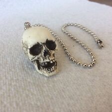 Made in USA Skull Skeleton head Fan Light Pull chain goth punk #17-FP picture