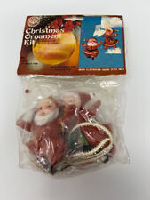 Vintage 1974 Walco Mr & Mrs Claus Christmas Ornament Kit picture