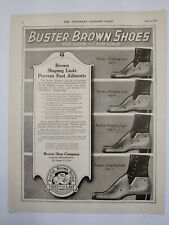 Antique 1918 BUSTER BROWN Shoes Children's - Tarvia - Saturday Evening Post picture