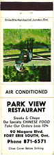 Park View Restaurant Steaks & Chops, Ontario, Canada Vintage Matchbook Cover picture