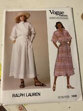 Vogue 1548 Pattern American Designer Ralph Lauren uncut. Size 8 picture