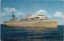 Lake Michigan Cruise Ship Milwaukee Clipper 1956 Vintage Chrome Postcard B27 picture