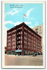 Seattle Washington Postcard Hotel Atwood Exterior Building c1920 Vintage Antique picture