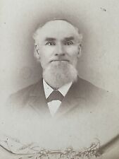 c.1880's Cabinet Card Man w Partial Beard C.P Homrigs Art Gallery Frankfort IND picture