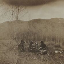 Hunters & Dogs at Rest Amateur Stereoview c1900 picture