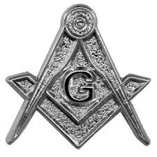 2pcs Masonic Mason Freemasonry Gold / Silver Plated Lapel Pin Badges Brooch Gfit picture