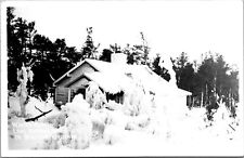 RPPC Keweenaw City MI Lake Superior Shore Home House Ice Covered  Postcard picture