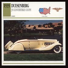1935 Duesenberg JN Convertible Coupe  Classic Cars Card picture