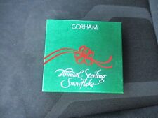 1988 Gorham Sterling Silver Embossed Snowflake Christmas Ornament w/ accessories picture