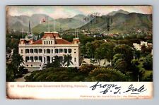 Honolulu HI-Hawaii, Royal Palace, Government Building, Vintage c1900 Postcard picture