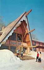 Boyne Falls, Michigan MI   BOYNEHOF SKI LODGE~Boyne Mountain  ROADSIDE  Postcard picture