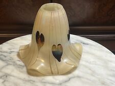 STEUBEN OR FOSTORIA Hearts & Vines Art Glass Lamp Shade 5 6/8