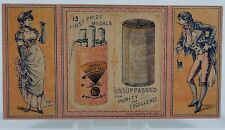 VINTAGE ORIGINAL 1885 CIGARETTE TOBACCO ADVERTISING CALENDER CARD GENERAL STORE picture