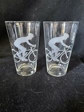 Cycling Hand Etched (with a Dremel) Pint Glasses picture