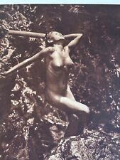 Vintage 1930s Woman In Waterfall In Bali Photo Gravure Dr. Gregor Krause picture