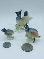 Vintage Bone China Japan Bird  Family Miniature Figurine Rare picture