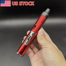 Windproof 2 in 1 Torch lighter + Pipe Click Butane Gas Refillable In Red Color picture