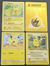 4 X Pikachu Pokemon Card Collection Set - Yellow Lightning - WOTC 1999 - TCG picture