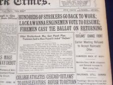 1920 APRIL 18 NEW YORK TIMES - LACKAWANNA ENGINEMEN VOTE TO RESUME - NT 8301 picture