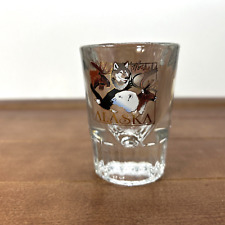 Alaska USA Moose Wolf Eagle Polar Bear Shot Glass Souvenir Collectible picture