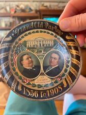 Antique 1908 Presidential Tip Tray Taft & Sherman Grand Old Party 4 1/4