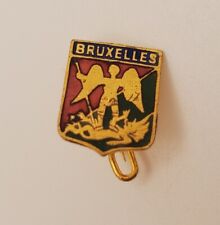 BRUXELLES Brussels Belgium Shield Crest Lapel Hat Souvenir Pin Tie Tack Pinback picture