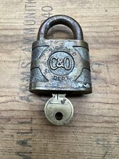 ANTIQUE/VINTAGE Yale Lock C&O Railroad  SIGNAL DEPT padlock  picture