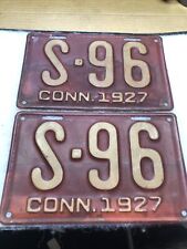 1927 Connecticut License Plates S-96 Pair Hot Rid picture
