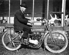 1913 Man on HARLEY DAVIDSON Photo  (198-S) picture
