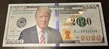 10 pcs Donald Trump silver gold metallic Foil  dollar money picture