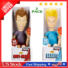 2Pack Beavis And Butthead Set Pull String Talking Doll Figures 12in Shelf Talker picture