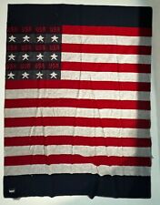 Vintage Woolrich American Flag USA Throw Wool Stadium Blanket 60” X 72” picture